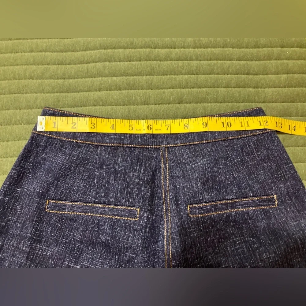 Pearl by Lela Rose Stretch Denim Deedie Pants in dark blue